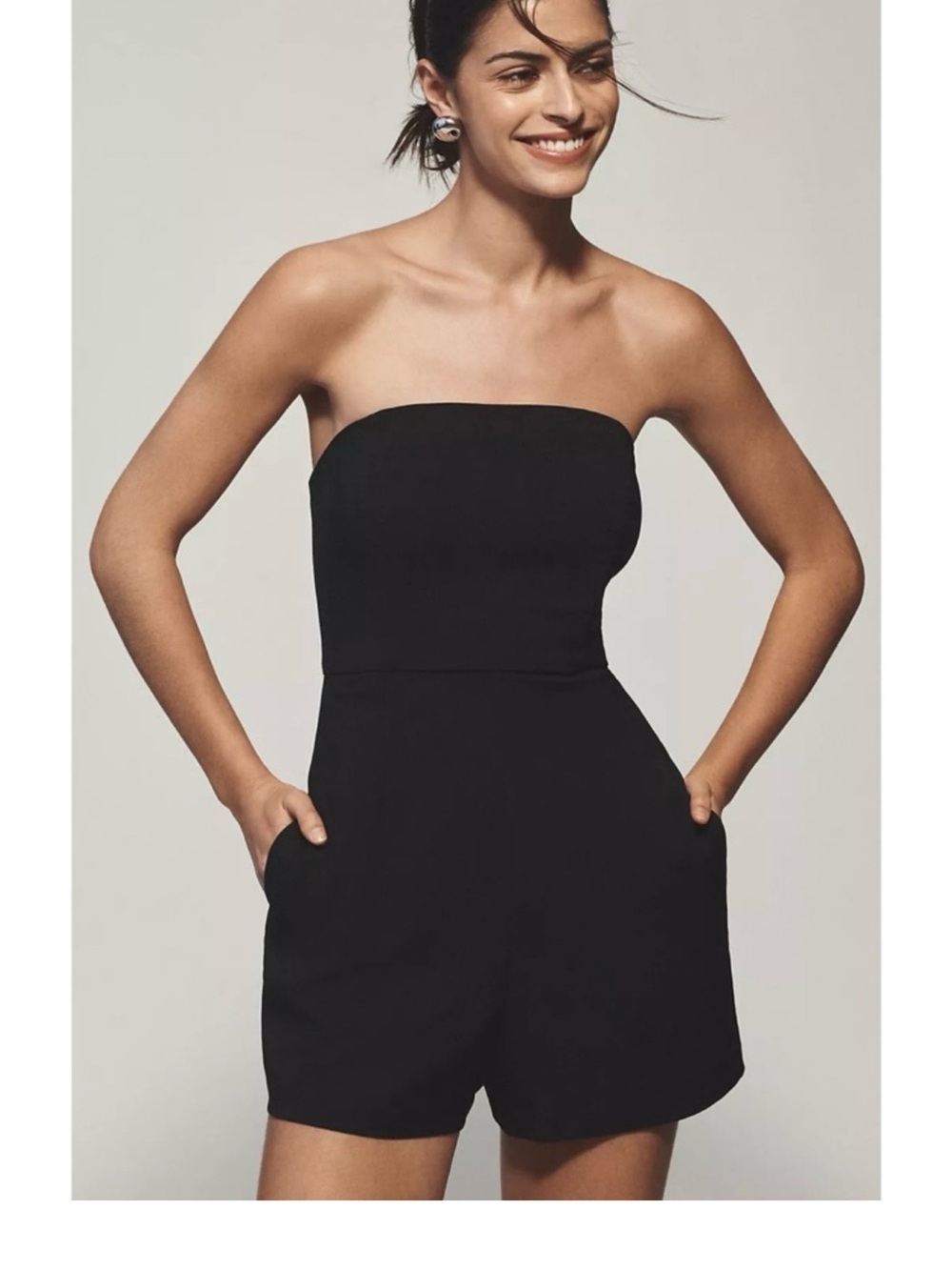 Hutch Anthropologie strapless Black Romper
